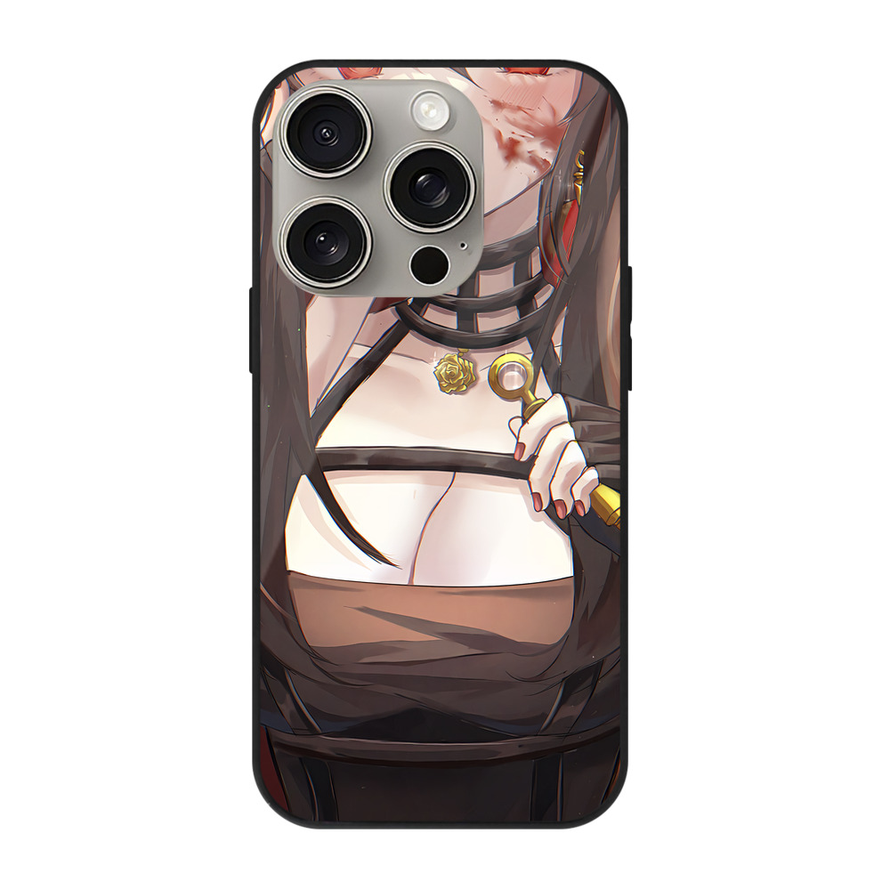 （画像用） SPY×FAMILY间谍家家酒 【iPhone15Pro対応】スマホケース 耐衝撃＆黄変防止 背面ガラス