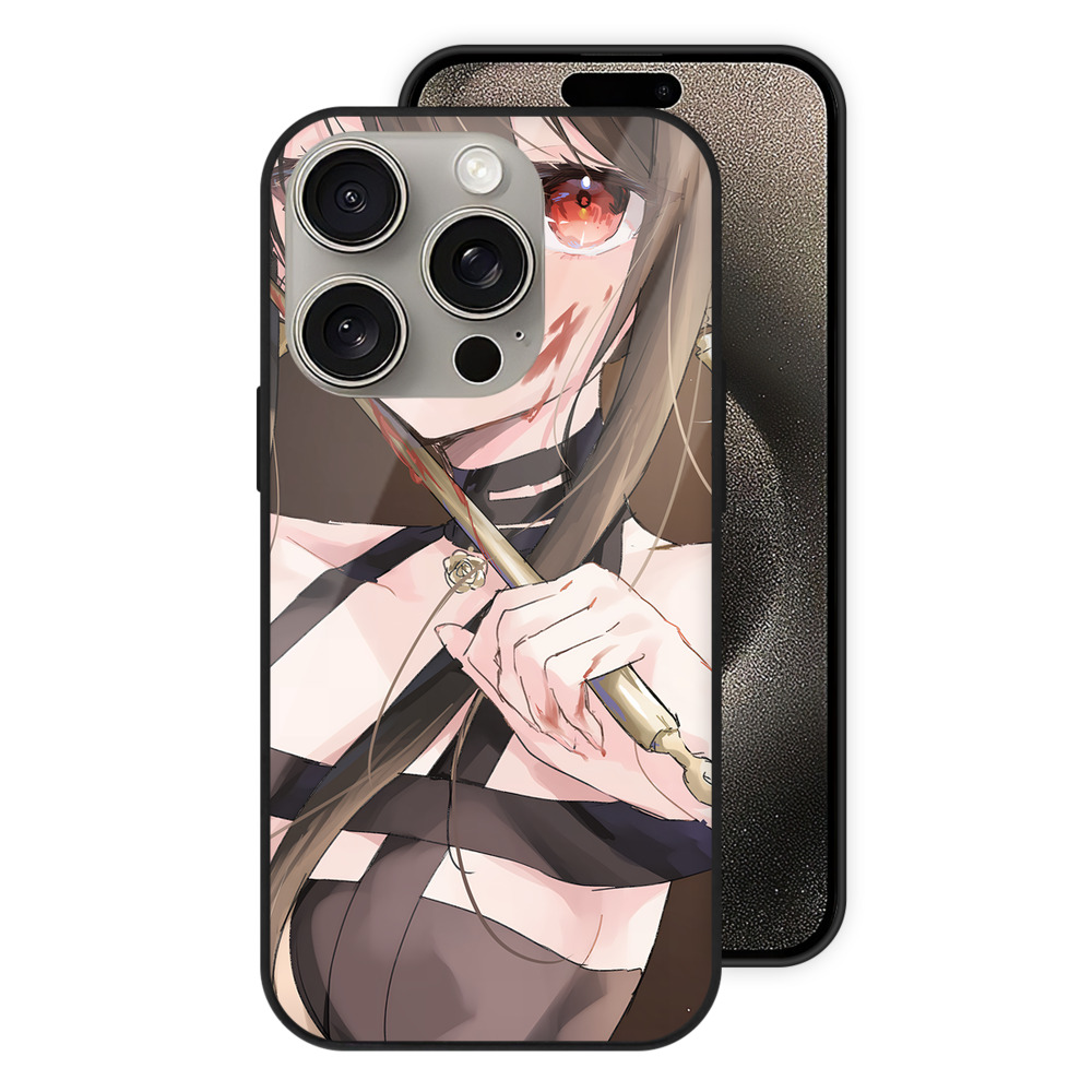 （画像用） SPY×FAMILY间谍家家酒 【iPhone15Pro対応】スマホケース 耐衝撃＆黄変防止 背面ガラス
