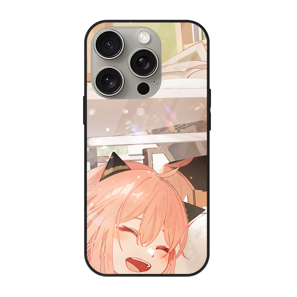（画像用） SPY×FAMILY间谍家家酒 【iPhone15Pro対応】スマホケース 耐衝撃＆黄変防止 背面ガラス