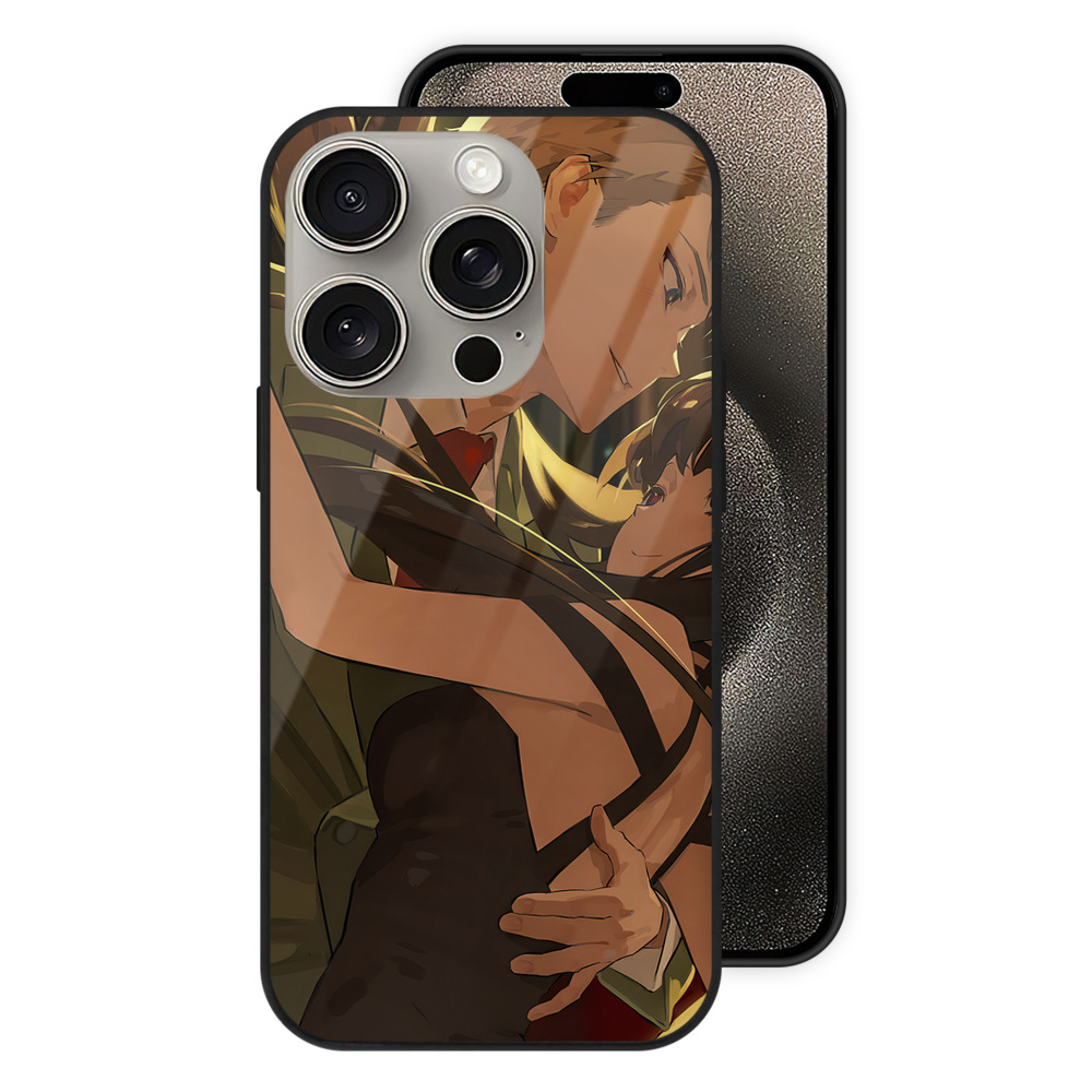 （画像用） SPY×FAMILY间谍家家酒 【iPhone15Pro対応】スマホケース 耐衝撃＆黄変防止 背面ガラス