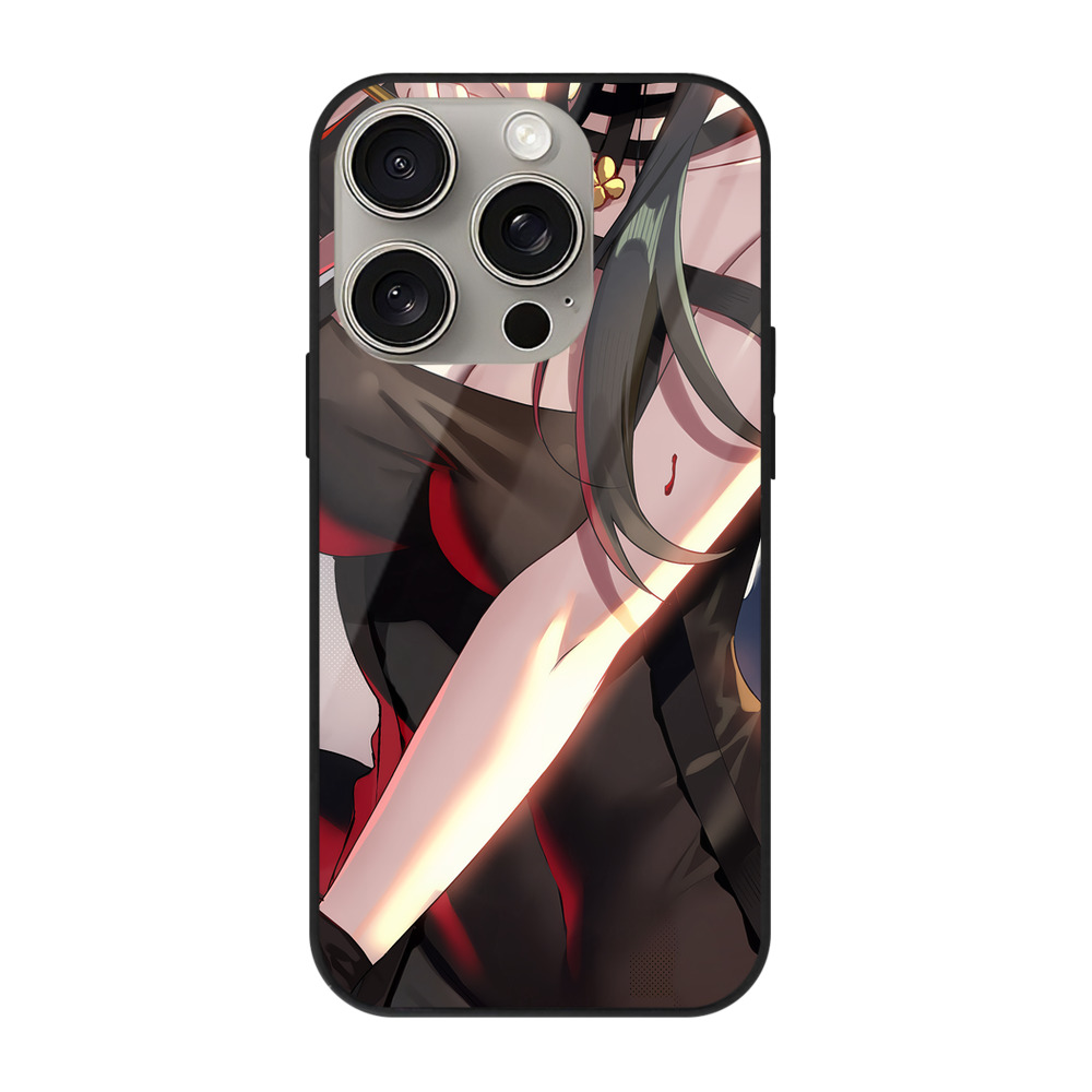 （画像用） SPY×FAMILY间谍家家酒 【iPhone15Pro対応】スマホケース 耐衝撃＆黄変防止 背面ガラス