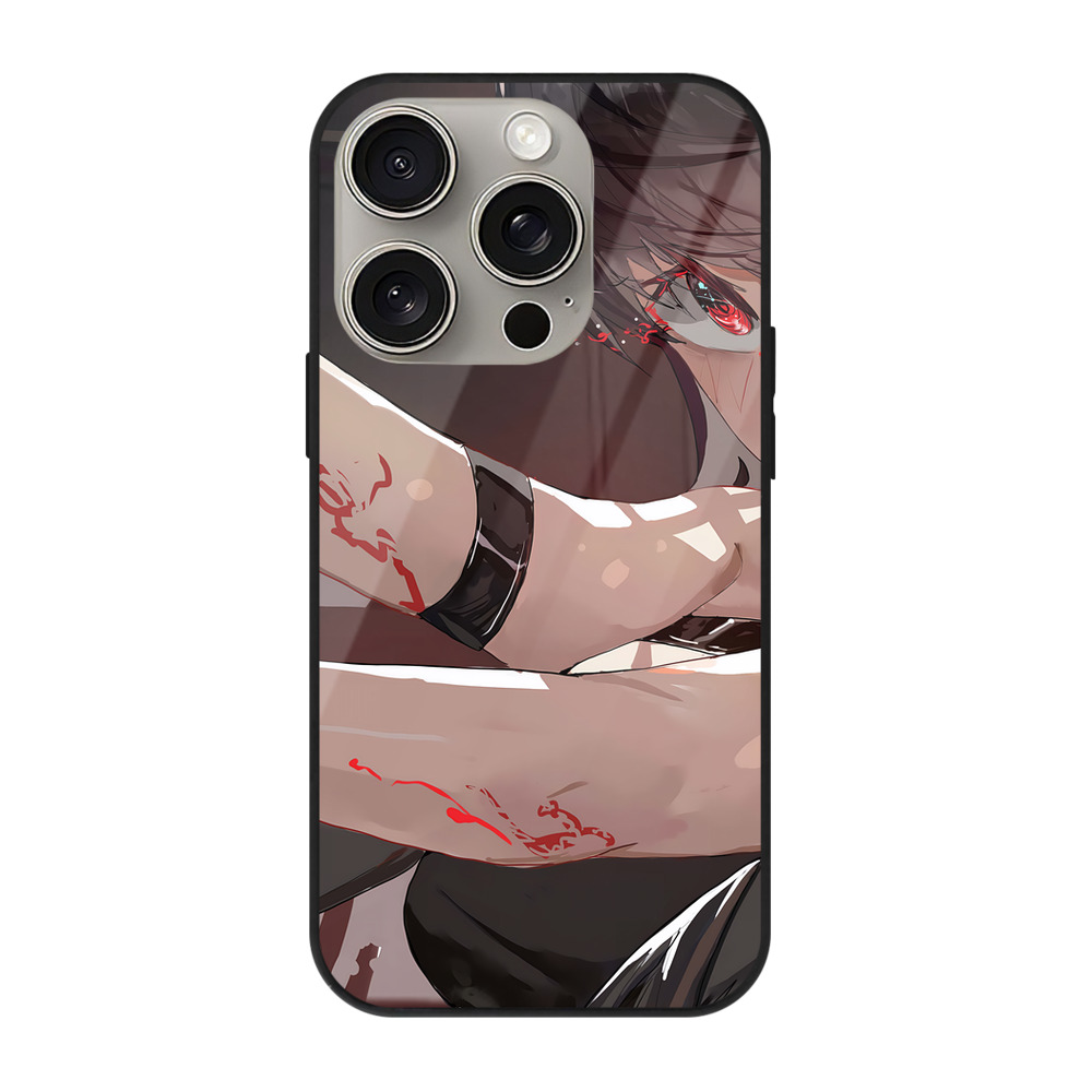 （画像用） SPY×FAMILY间谍家家酒 【iPhone15Pro対応】スマホケース 耐衝撃＆黄変防止 背面ガラス