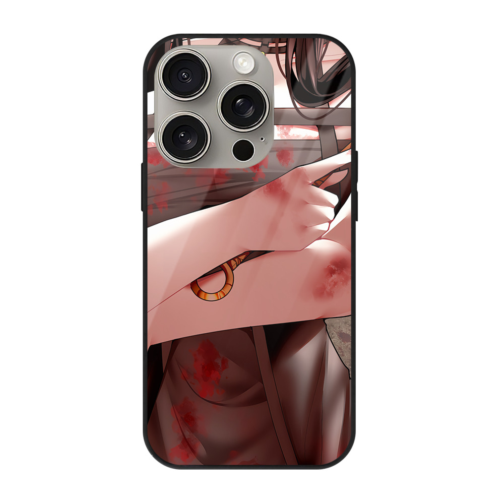 （画像用） SPY×FAMILY间谍家家酒 【iPhone15Pro対応】スマホケース 耐衝撃＆黄変防止 背面ガラス