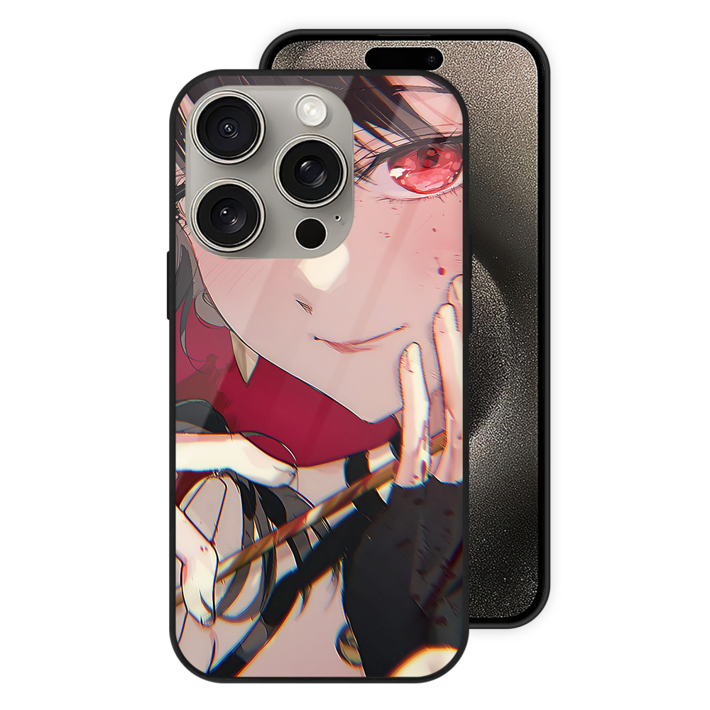 （画像用） SPY×FAMILY间谍家家酒 【iPhone15Pro対応】スマホケース 耐衝撃＆黄変防止 背面ガラス