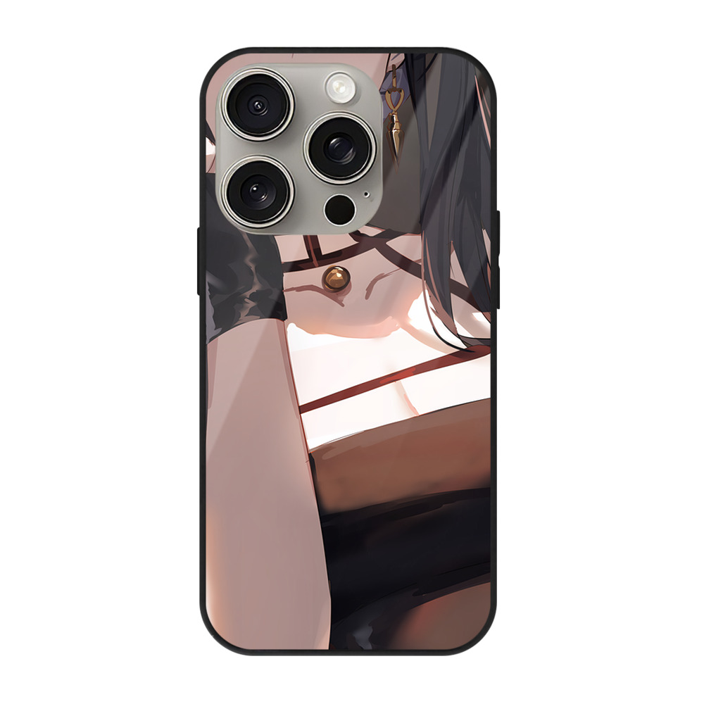 （画像用） SPY×FAMILY间谍家家酒 【iPhone15Pro対応】スマホケース 耐衝撃＆黄変防止 背面ガラス