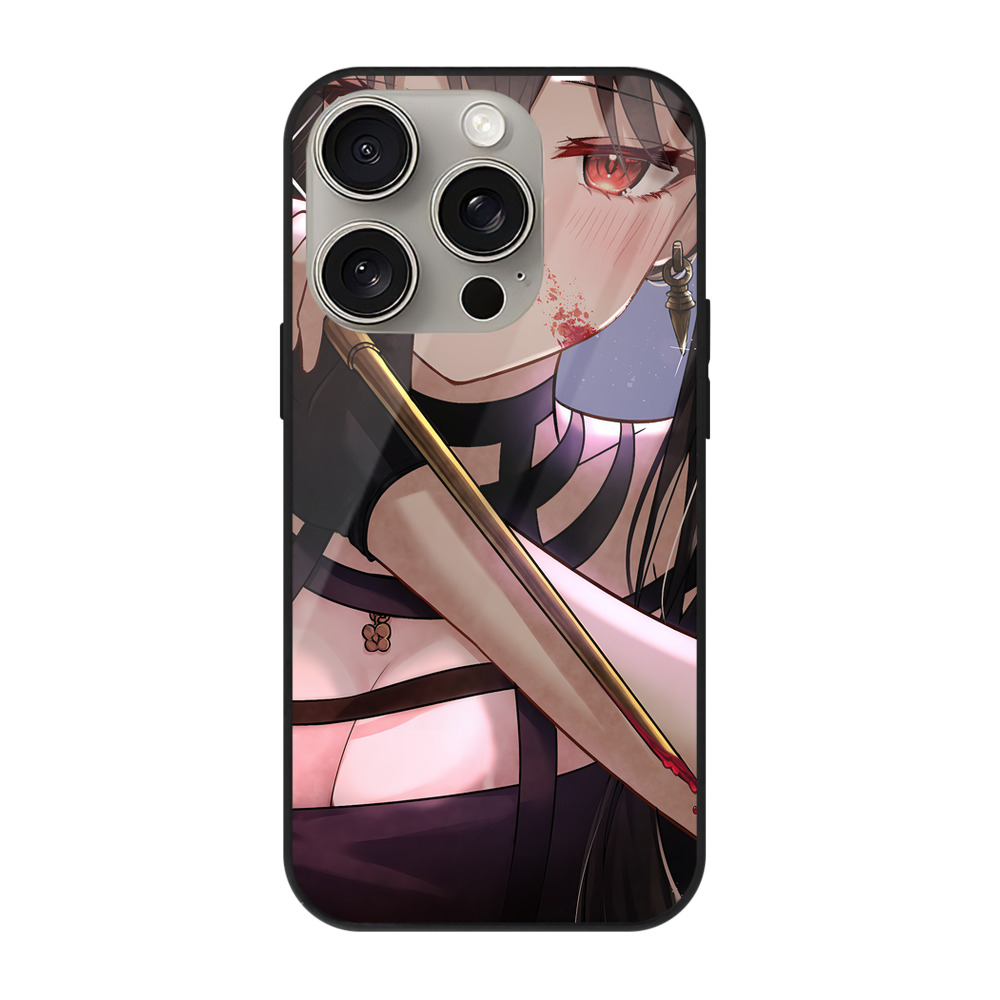 （画像用） SPY×FAMILY间谍家家酒 【iPhone15Pro対応】スマホケース 耐衝撃＆黄変防止 背面ガラス