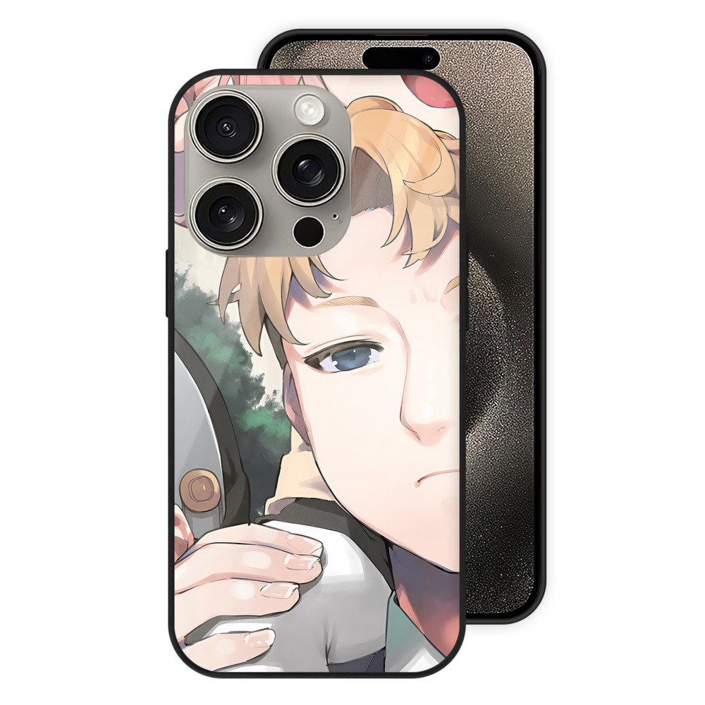 （画像用） SPY×FAMILY间谍家家酒 【iPhone15Pro対応】スマホケース 耐衝撃＆黄変防止 背面ガラス