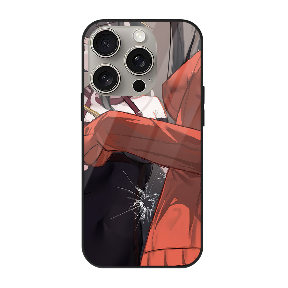 （画像用） SPY×FAMILY间谍家家酒 【iPhone15Pro対応】スマホケース 耐衝撃＆黄変防止 背面ガラス