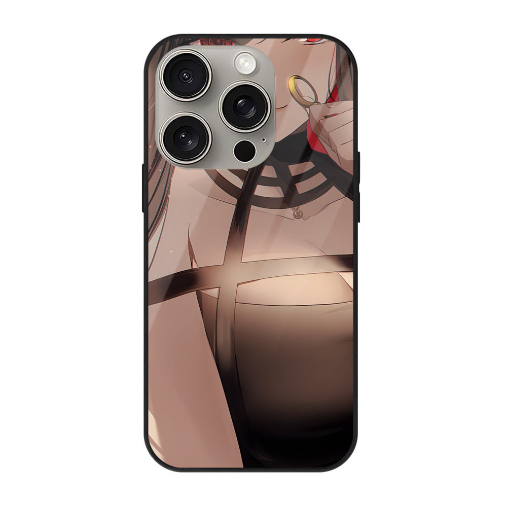 （画像用） SPY×FAMILY间谍家家酒 【iPhone15Pro対応】スマホケース 耐衝撃＆黄変防止 背面ガラス
