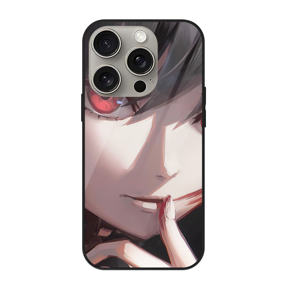 （画像用） SPY×FAMILY间谍家家酒 【iPhone15Pro対応】スマホケース 耐衝撃＆黄変防止 背面ガラス