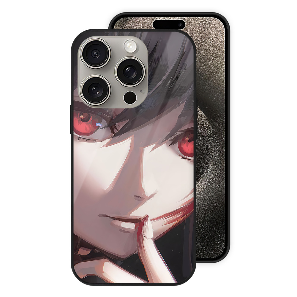 （画像用） SPY×FAMILY间谍家家酒 【iPhone15Pro対応】スマホケース 耐衝撃＆黄変防止 背面ガラス