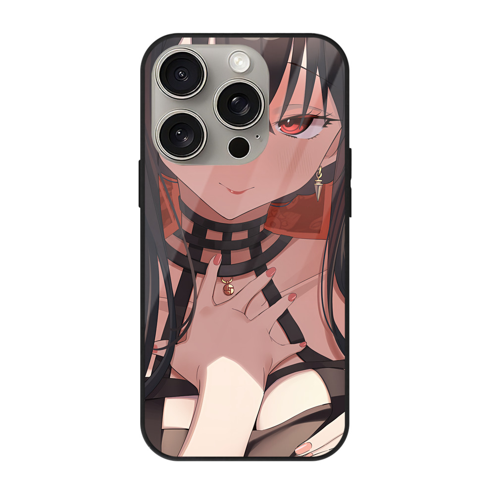 （画像用） SPY×FAMILY间谍家家酒 【iPhone15Pro対応】スマホケース 耐衝撃＆黄変防止 背面ガラス
