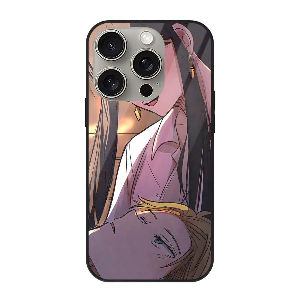 （画像用） SPY×FAMILY间谍家家酒 【iPhone15Pro対応】スマホケース 耐衝撃＆黄変防止 背面ガラス