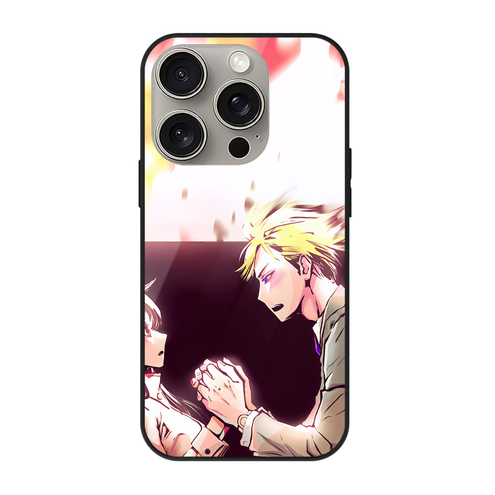 （画像用） SPY×FAMILY间谍家家酒 【iPhone15Pro対応】スマホケース 耐衝撃＆黄変防止 背面ガラス