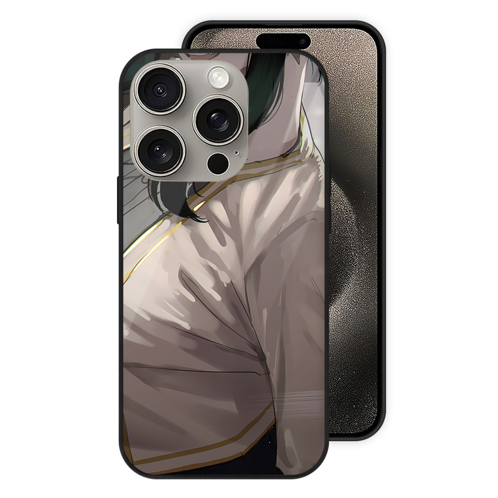 （画像用） SPY×FAMILY间谍家家酒 【iPhone15Pro対応】スマホケース 耐衝撃＆黄変防止 背面ガラス