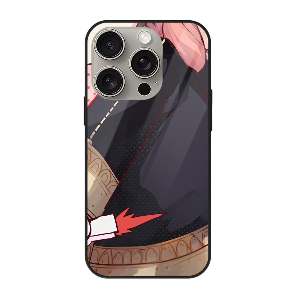 （画像用） SPY×FAMILY间谍家家酒 【iPhone15Pro対応】スマホケース 耐衝撃＆黄変防止 背面ガラス