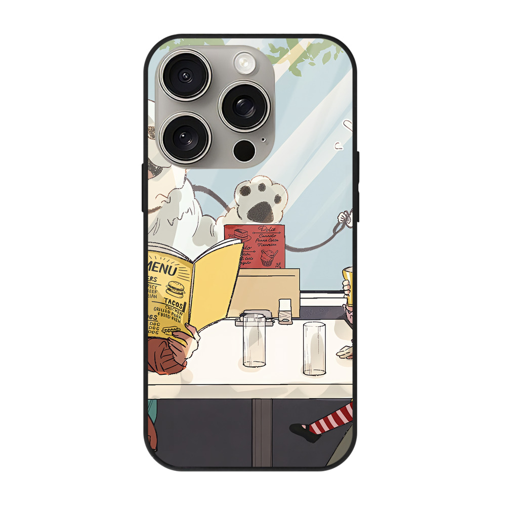 （画像用） SPY×FAMILY间谍家家酒 【iPhone15Pro対応】スマホケース 耐衝撃＆黄変防止 背面ガラス