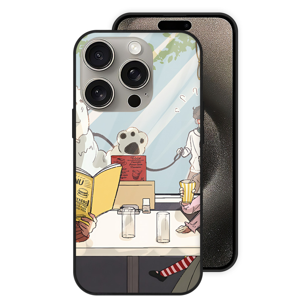 （画像用） SPY×FAMILY间谍家家酒 【iPhone15Pro対応】スマホケース 耐衝撃＆黄変防止 背面ガラス