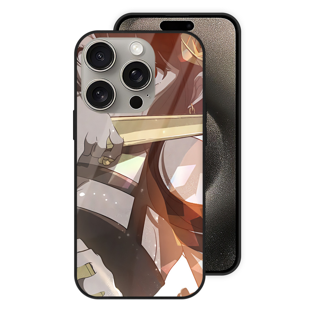 （画像用） SPY×FAMILY间谍家家酒 【iPhone15Pro対応】スマホケース 耐衝撃＆黄変防止 背面ガラス