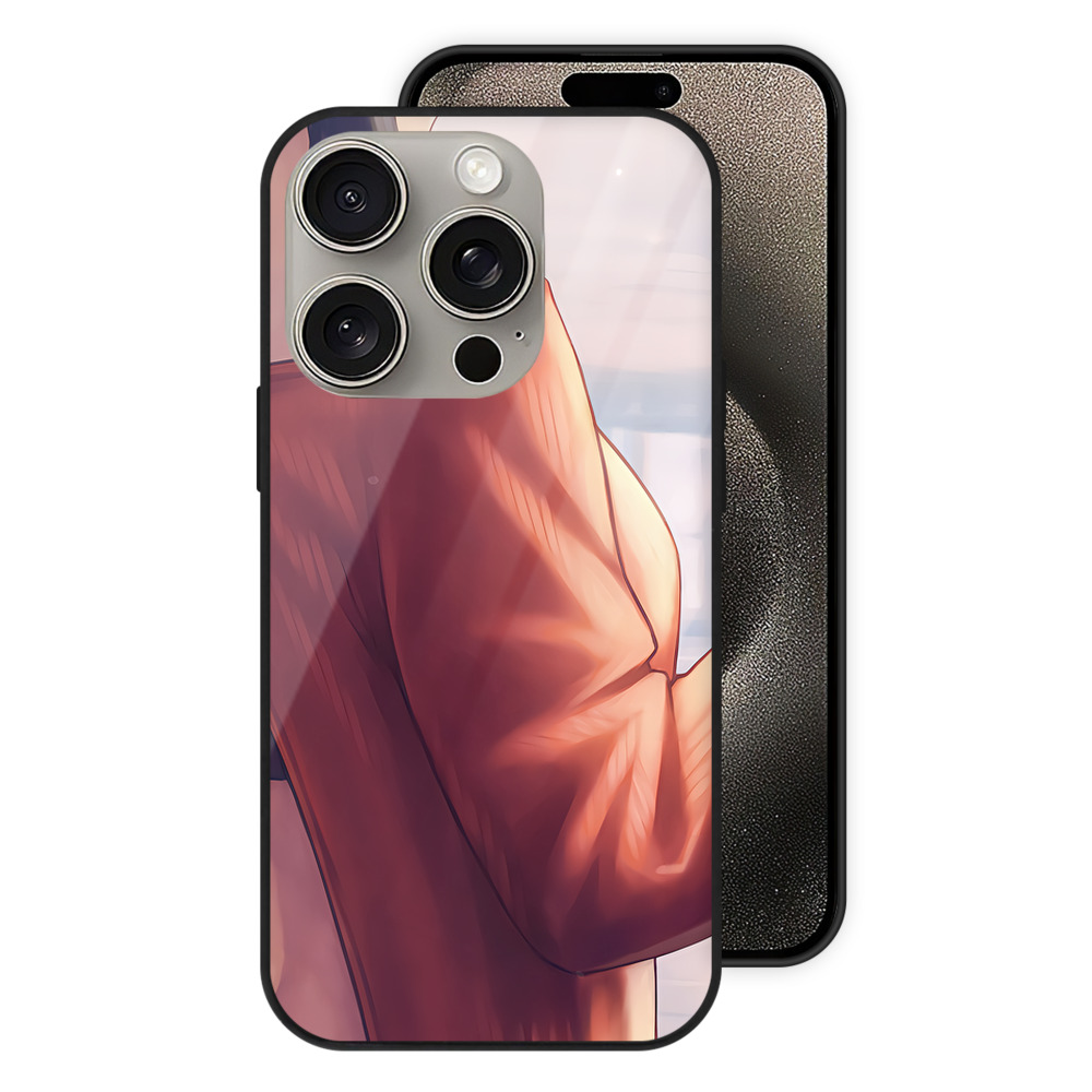 （画像用） SPY×FAMILY间谍家家酒 【iPhone15Pro対応】スマホケース 耐衝撃＆黄変防止 背面ガラス