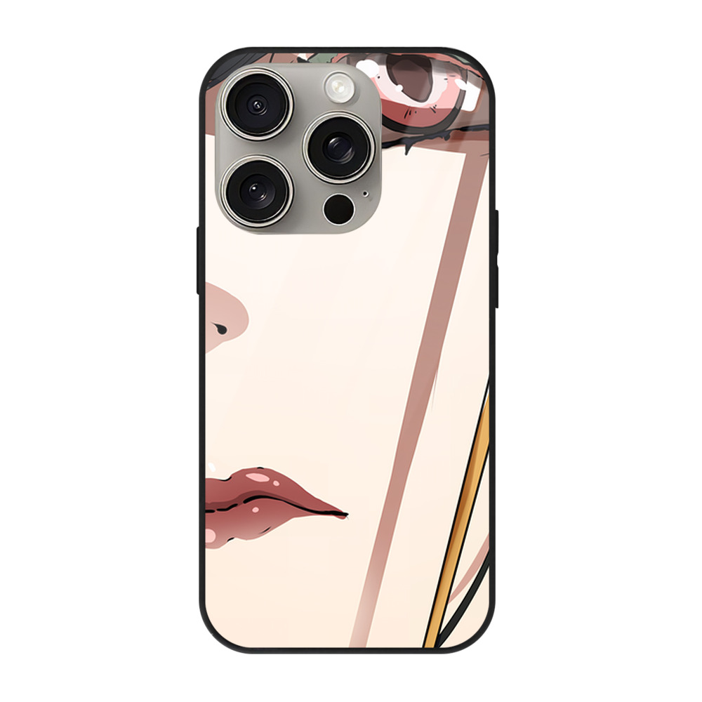 （画像用） SPY×FAMILY间谍家家酒 【iPhone15Pro対応】スマホケース 耐衝撃＆黄変防止 背面ガラス