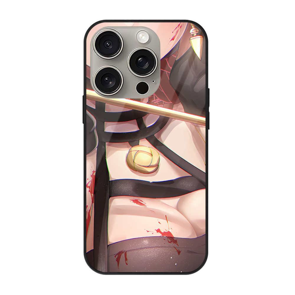 （画像用） SPY×FAMILY间谍家家酒 【iPhone15Pro対応】スマホケース 耐衝撃＆黄変防止 背面ガラス