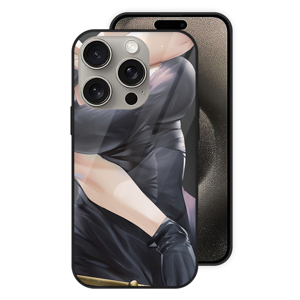 （画像用） SPY×FAMILY间谍家家酒 【iPhone15Pro対応】スマホケース 耐衝撃＆黄変防止 背面ガラス