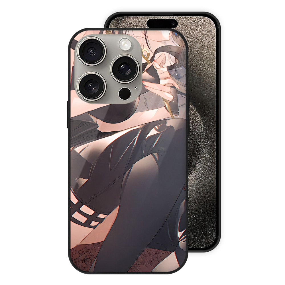 （画像用） SPY×FAMILY间谍家家酒 【iPhone15Pro対応】スマホケース 耐衝撃＆黄変防止 背面ガラス