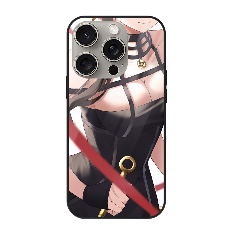 （画像用） SPY×FAMILY间谍家家酒 【iPhone15Pro対応】スマホケース 耐衝撃＆黄変防止 背面ガラス