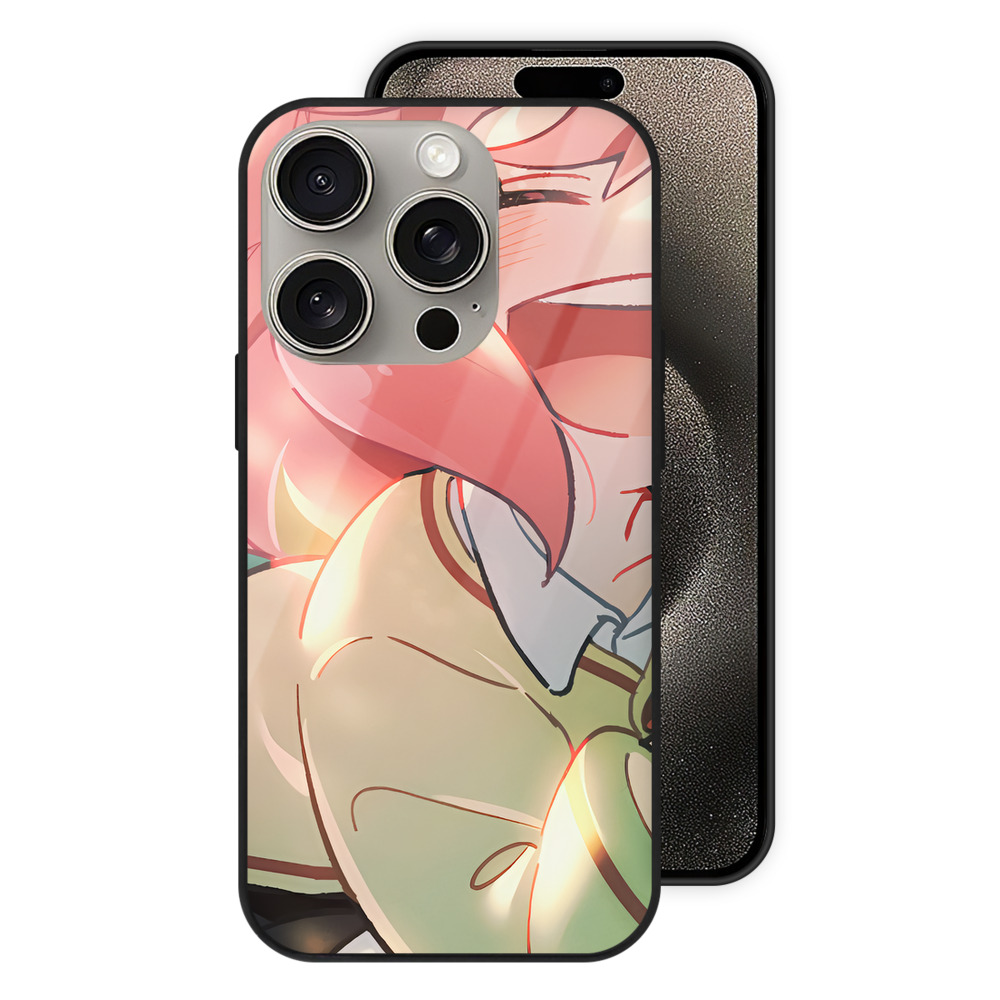 （画像用） SPY×FAMILY间谍家家酒 【iPhone15Pro対応】スマホケース 耐衝撃＆黄変防止 背面ガラス