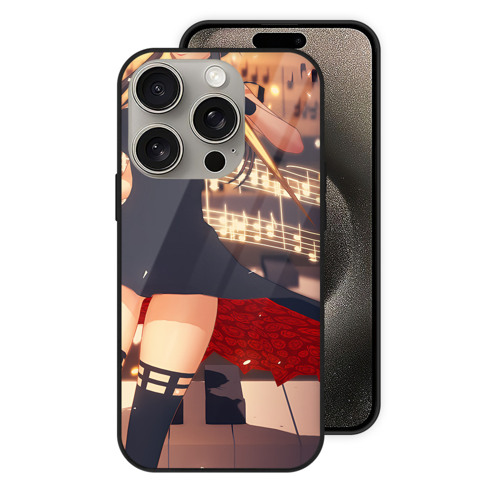 （画像用） SPY×FAMILY间谍家家酒 【iPhone15Pro対応】スマホケース 耐衝撃＆黄変防止 背面ガラス
