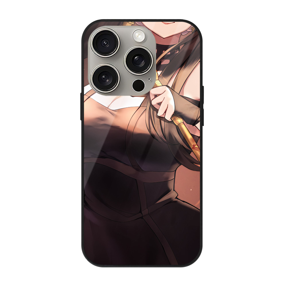 （画像用） SPY×FAMILY间谍家家酒 【iPhone15Pro対応】スマホケース 耐衝撃＆黄変防止 背面ガラス