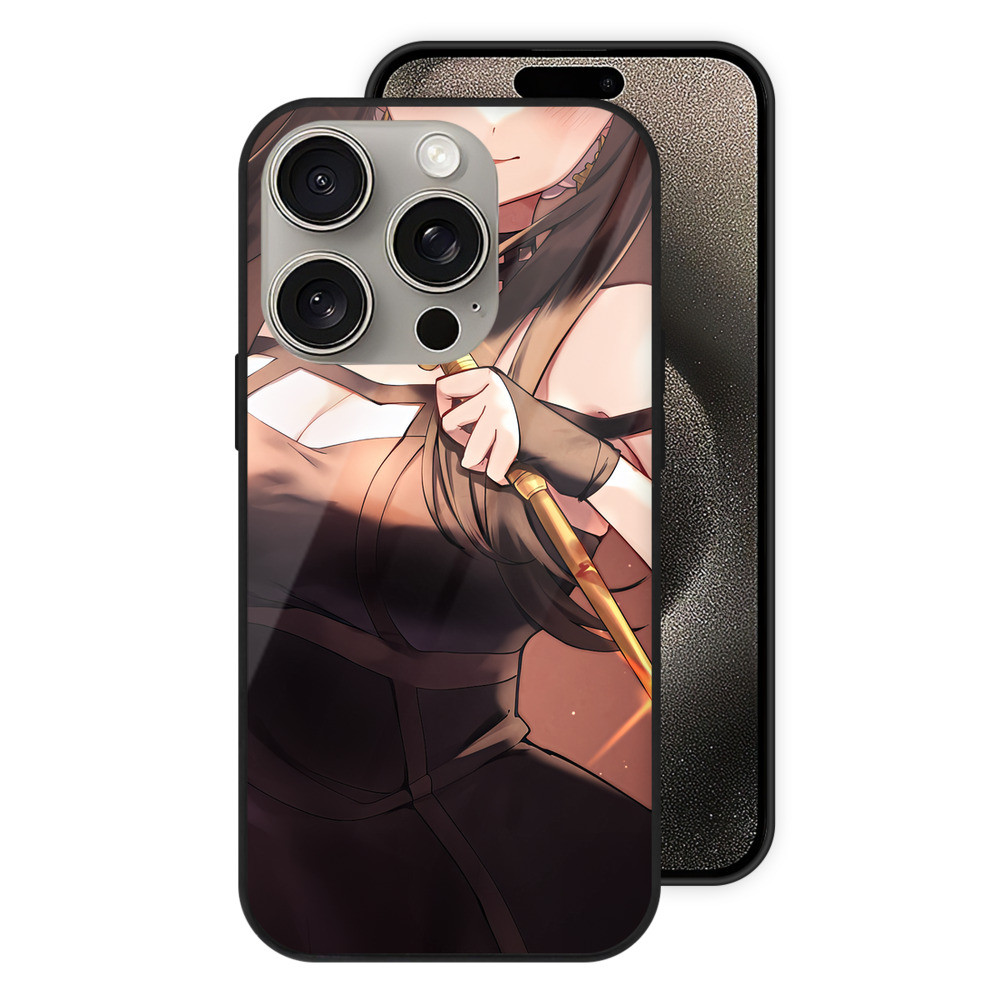 （画像用） SPY×FAMILY间谍家家酒 【iPhone15Pro対応】スマホケース 耐衝撃＆黄変防止 背面ガラス