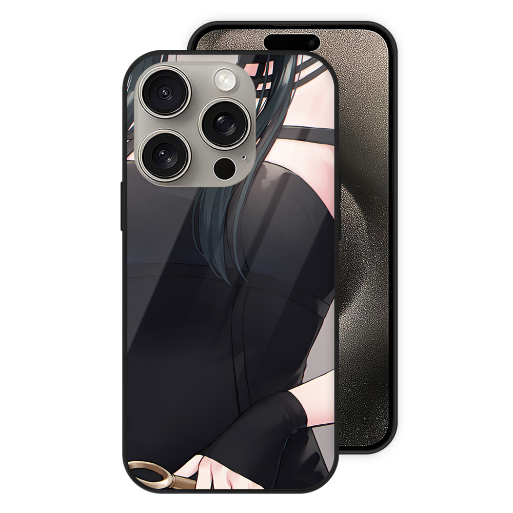 （画像用） SPY×FAMILY间谍家家酒 【iPhone15Pro対応】スマホケース 耐衝撃＆黄変防止 背面ガラス