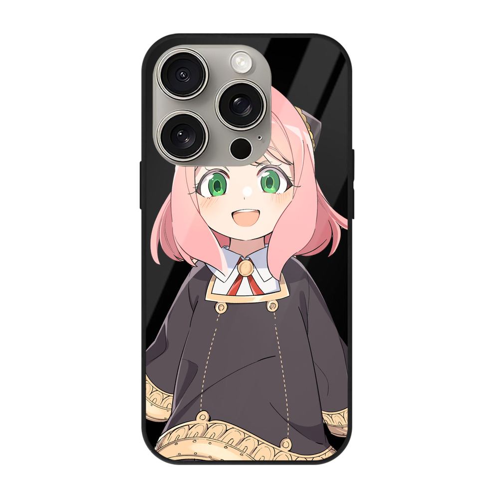 （画像用） SPY×FAMILY间谍家家酒 【iPhone15Pro対応】スマホケース 耐衝撃＆黄変防止 背面ガラス