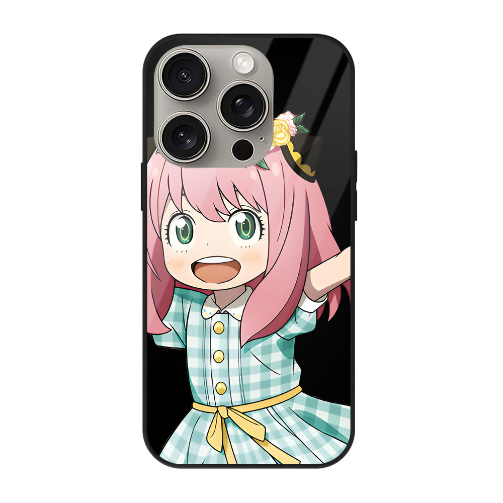 （画像用） SPY×FAMILY间谍家家酒 【iPhone15Pro対応】スマホケース 耐衝撃＆黄変防止 背面ガラス