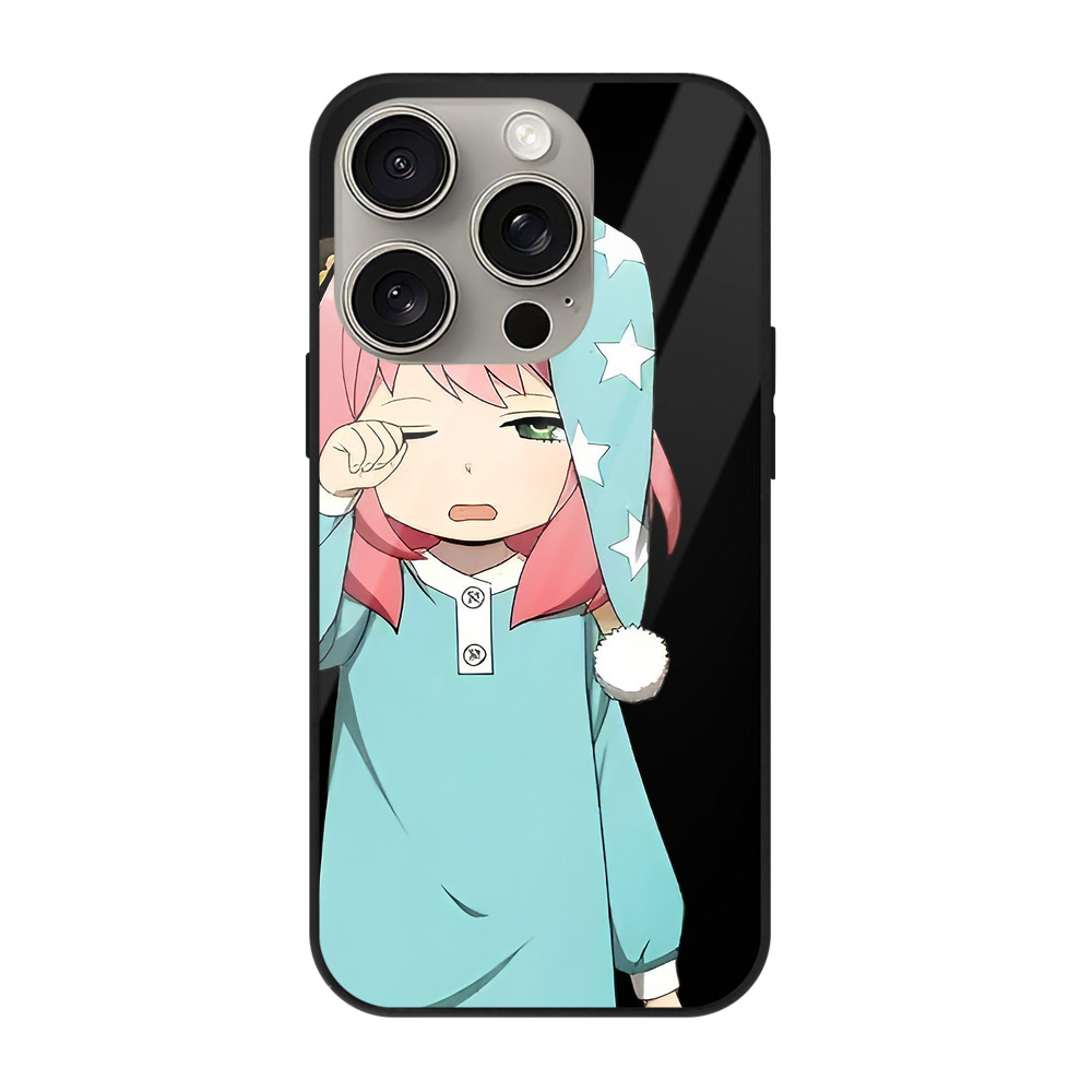（画像用） SPY×FAMILY间谍家家酒 【iPhone15Pro対応】スマホケース 耐衝撃＆黄変防止 背面ガラス
