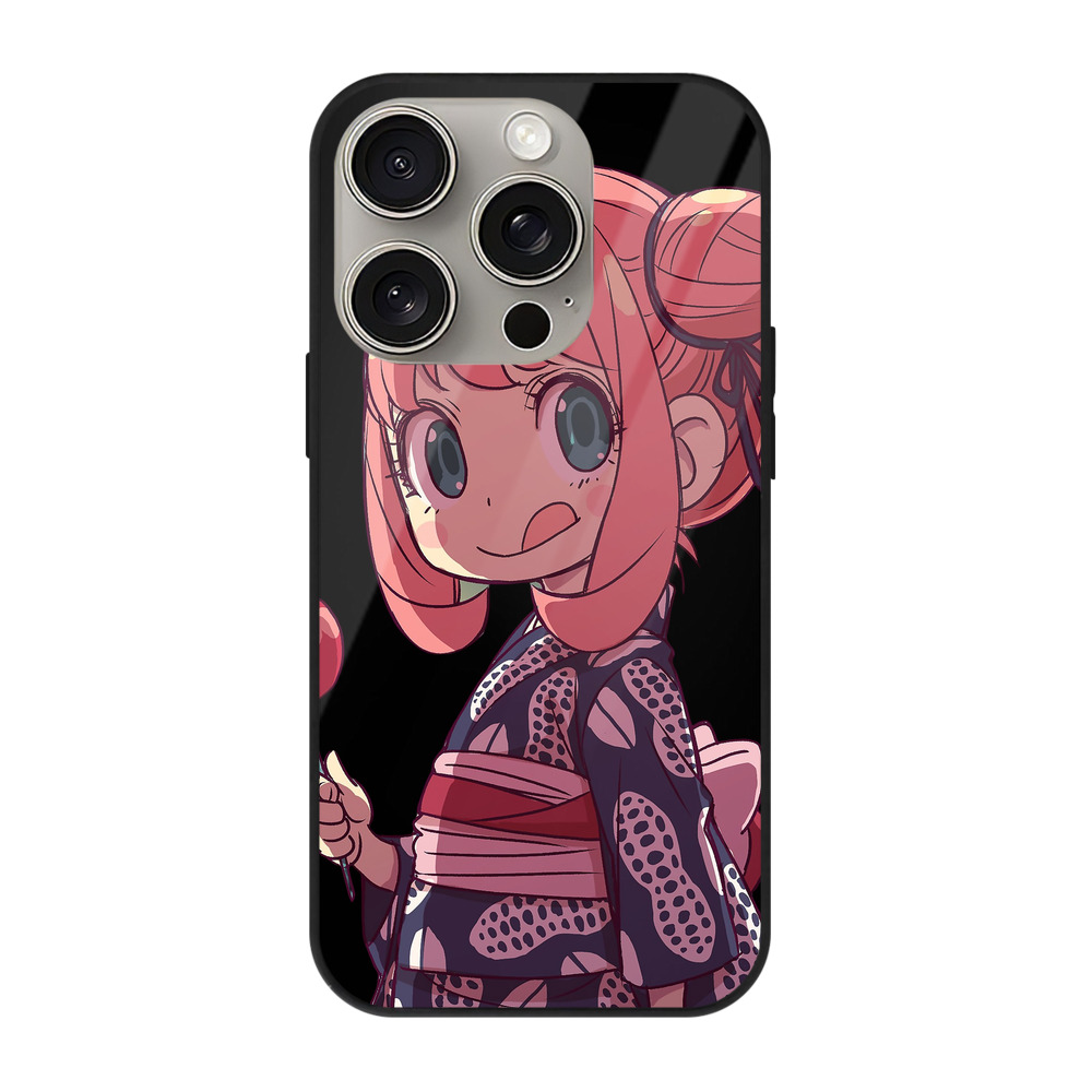 （画像用） SPY×FAMILY间谍家家酒 【iPhone15Pro対応】スマホケース 耐衝撃＆黄変防止 背面ガラス
