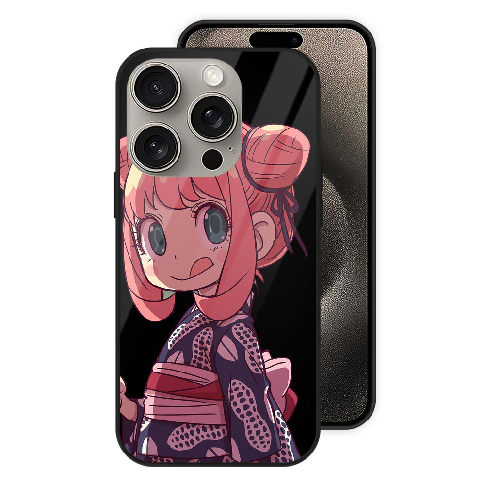 （画像用） SPY×FAMILY间谍家家酒 【iPhone15Pro対応】スマホケース 耐衝撃＆黄変防止 背面ガラス