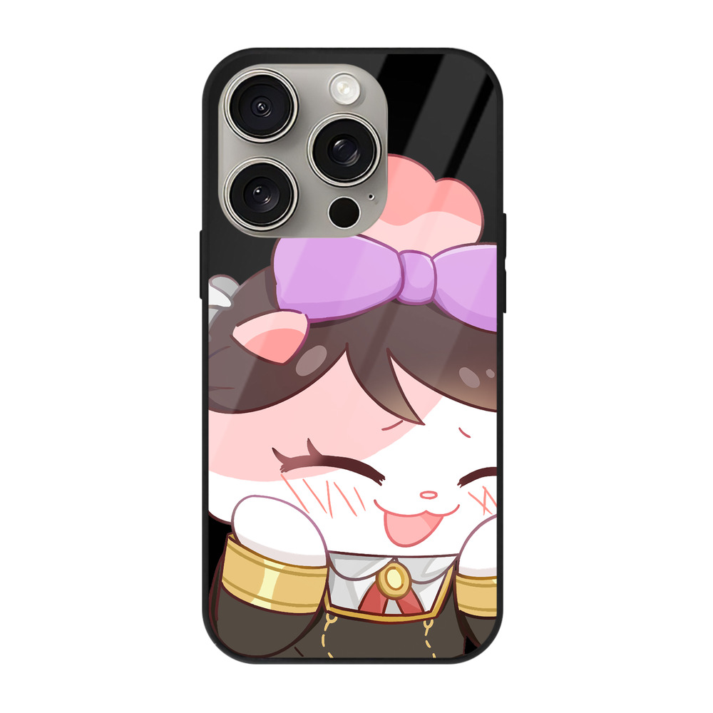 （画像用） SPY×FAMILY间谍家家酒 【iPhone15Pro対応】スマホケース 耐衝撃＆黄変防止 背面ガラス