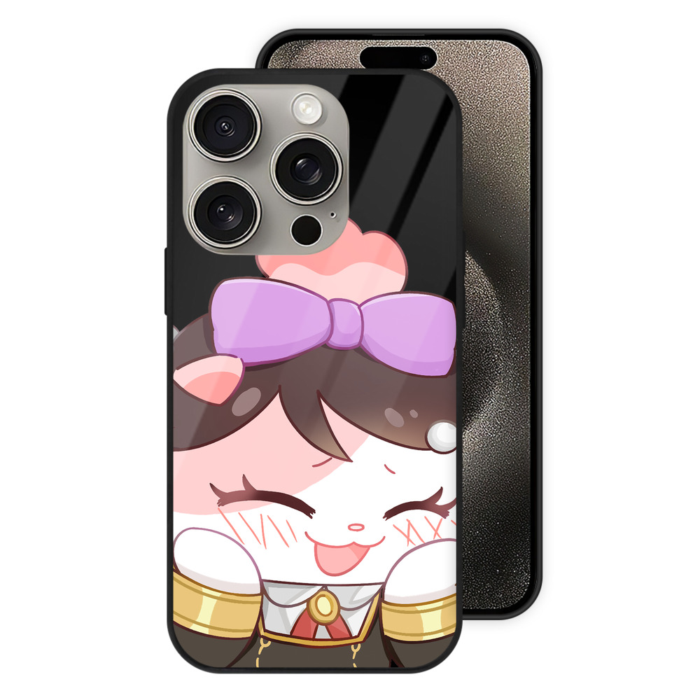 （画像用） SPY×FAMILY间谍家家酒 【iPhone15Pro対応】スマホケース 耐衝撃＆黄変防止 背面ガラス