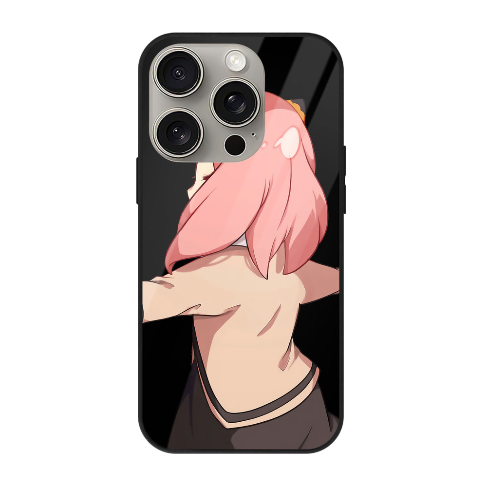 （画像用） SPY×FAMILY间谍家家酒 【iPhone15Pro対応】スマホケース 耐衝撃＆黄変防止 背面ガラス