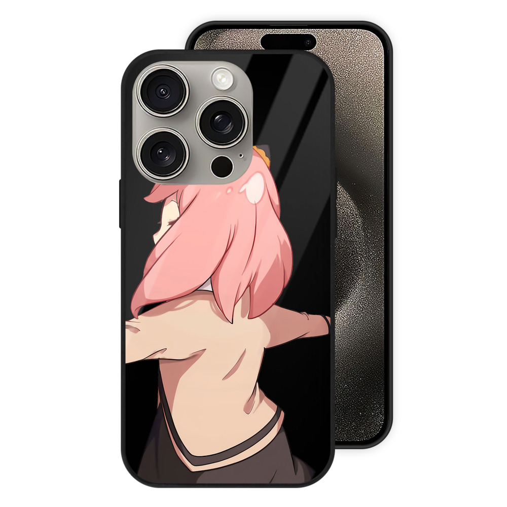 （画像用） SPY×FAMILY间谍家家酒 【iPhone15Pro対応】スマホケース 耐衝撃＆黄変防止 背面ガラス
