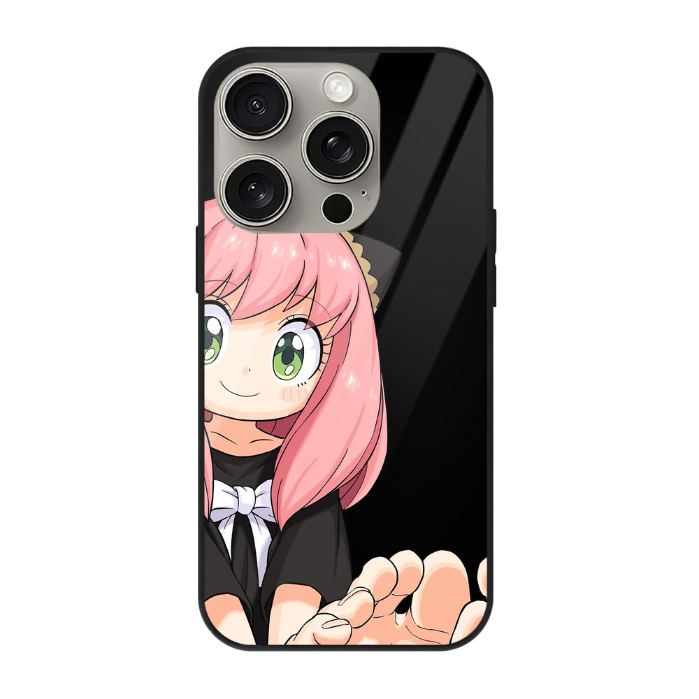 （画像用） SPY×FAMILY间谍家家酒 【iPhone15Pro対応】スマホケース 耐衝撃＆黄変防止 背面ガラス