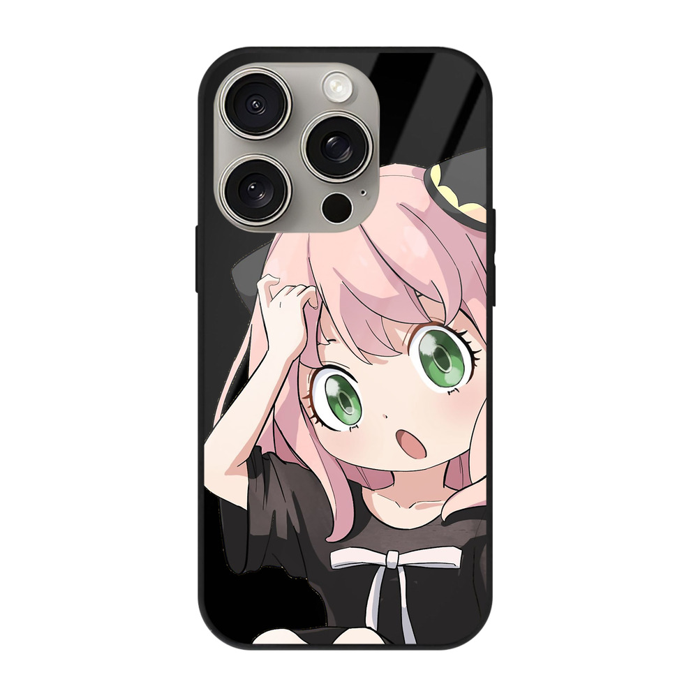 （画像用） SPY×FAMILY间谍家家酒 【iPhone15Pro対応】スマホケース 耐衝撃＆黄変防止 背面ガラス