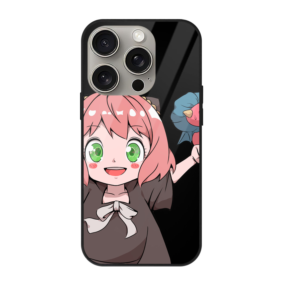 （画像用） SPY×FAMILY间谍家家酒 【iPhone15Pro対応】スマホケース 耐衝撃＆黄変防止 背面ガラス