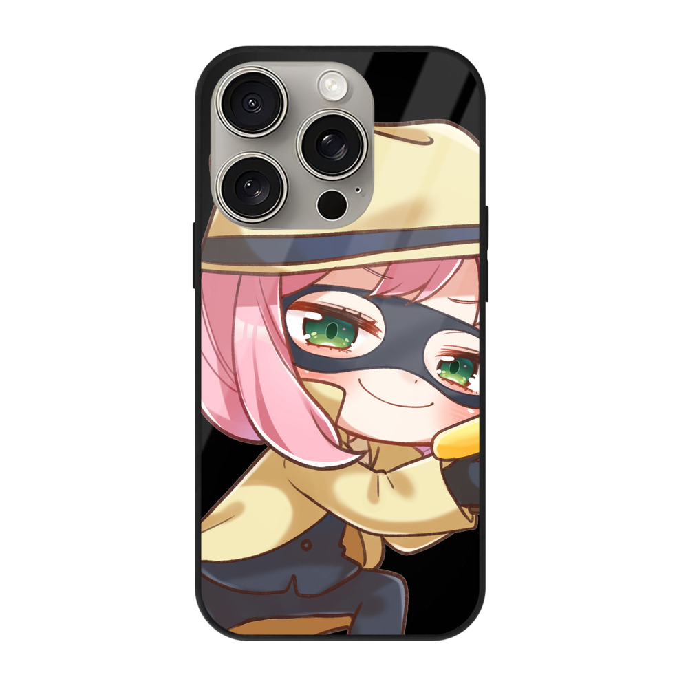 （画像用） SPY×FAMILY间谍家家酒 【iPhone15Pro対応】スマホケース 耐衝撃＆黄変防止 背面ガラス