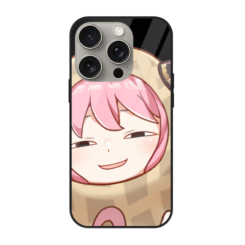 （画像用） SPY×FAMILY间谍家家酒 【iPhone15Pro対応】スマホケース 耐衝撃＆黄変防止 背面ガラス