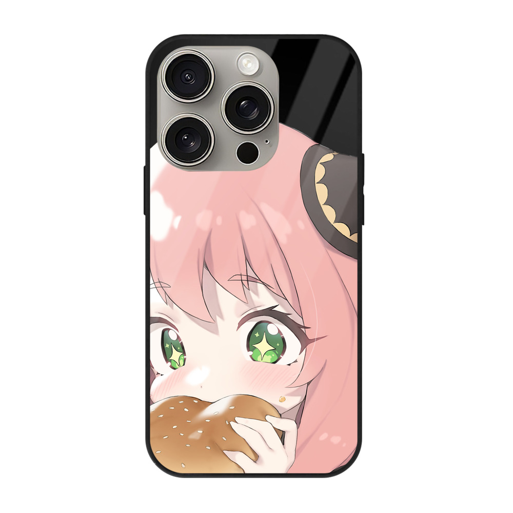 （画像用） SPY×FAMILY间谍家家酒 【iPhone15Pro対応】スマホケース 耐衝撃＆黄変防止 背面ガラス