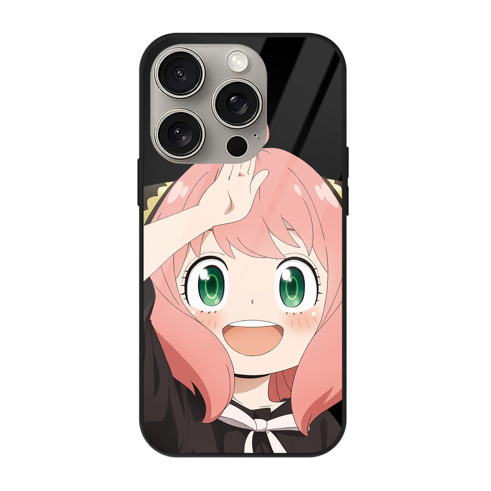 （画像用） SPY×FAMILY间谍家家酒 【iPhone15Pro対応】スマホケース 耐衝撃＆黄変防止 背面ガラス
